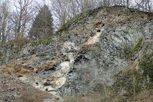 Vulkan Arensberg, Kalkstein, eingeschlossen im Basalt